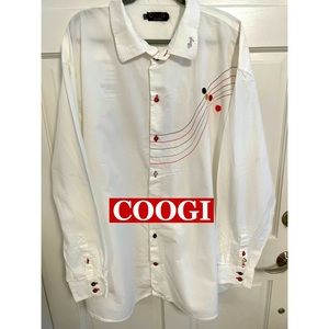 COOGI, Embroidered Button Down Shirt Sz 5XL